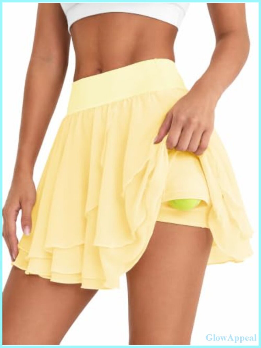 Tulle Tennis Skort with Built-In Shorts and Ball Pocket